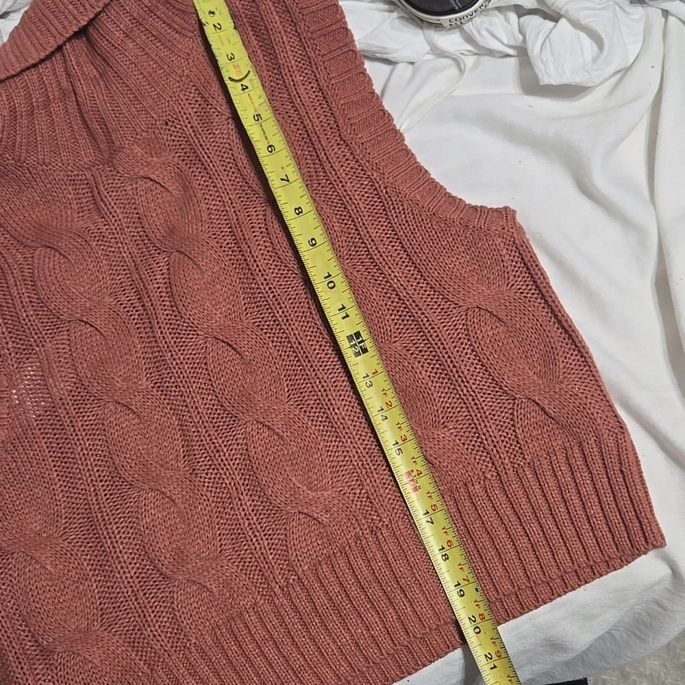 Pink Rose Womens Sweater Sz M Medium Knit Stretch Comfort Sleeveless Warm NWT - Picture 8 of 8